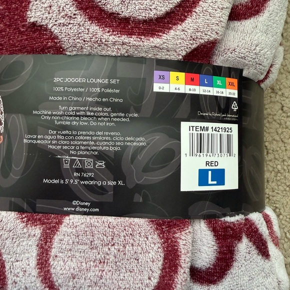 Disney Mickey Mouse 2pc Lounge Set L - Picture 5 of 6